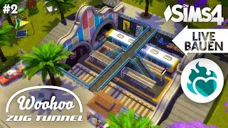 Live Bauen 🚃❤️‍🔥 Woohoo Zug Tunnel im Die Sims 4 Verliebt Erweiterungspack mit Daniel und Chris #2
