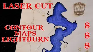 How to a design Laser Map In Lightburn State Parks CONTOURS