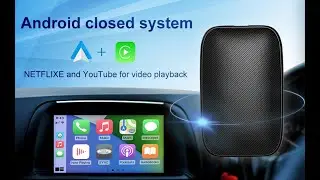 Wireless CarPlay Android AUTO Multimedia Video Ai Box, Built-in Android System/YouTube/Netflix,