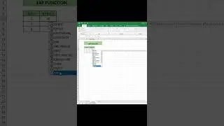 Exp Function In Excel #excel