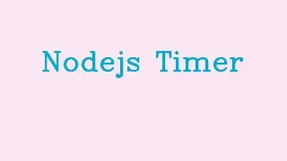 Nodejs Timer && NoTalk