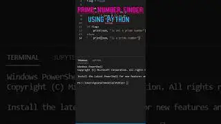 Prime finder || Python #python #coding #webdevelopment #ptyhonpattern #pythonlibraries
