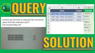 Excel Query: Split Text