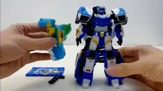 Metal CardBot Blue Cop Two Transformer Robot | Korean Toys Action Figure Collection