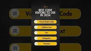 Top 5 Best Code Editors in 2024 #shorts