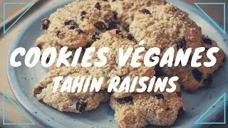 Cookies véganes au tahin et raisins