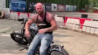 Кастом с 330 колесом и длинным спрингером готов !!