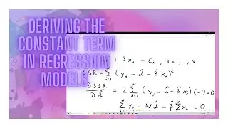 Deriving the Constant Term in Regression Models