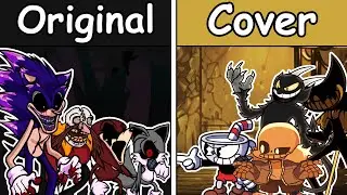 Triple Trouble Original Vs Cover [Indie Cross] (Sonic.Exe) - FNF