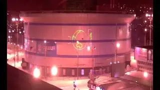 Донецк  Реклама лазером