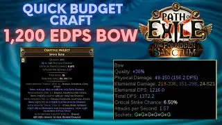 PoE 3.20-3.24: 1,200 eDPS Tornado Shot or Lightning Arrow Bow Craft