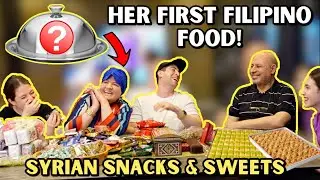 Unboxing My SYRIAN Mom's Pasalubong + Her FIRST FILIPINO Food!!🇵🇭