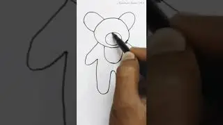 easy teddy bear 🐻 drawing ॥ #art #shorts #kids