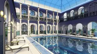 Pool Palace | Bathhouse in the Sims 4