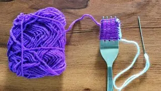 Amazing Trick with Fork - Easy Woolen Flower Making - Hand Embroidery Hack - DIY Woolen Flowers