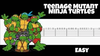Teenage mutant ninja turtles theme - easy guitar tutorial