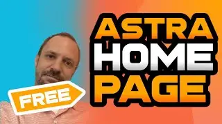 Astra Theme Home Page Tutorial With Template