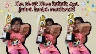 Perdana Aya dapat Juara lomba mewarnai