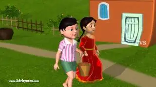 Jack and Jill went up the hill - 3D Animation English Nursery rhyme for children