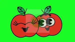 Animated Apples Green Screen | Bloxx Green Screen