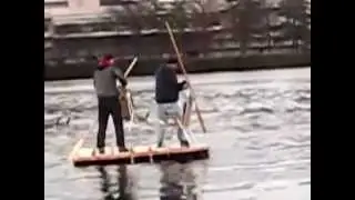 Huck Finn Rafting - Building the Raft & First Voyage