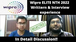 Wipro Elite NTH Full Written & Interview Experience | Shubhanjay 2022 Selected 🔥🔥