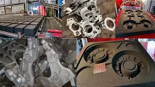 Complete green sand molding machine with molding line to produces castings