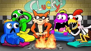 Sleepover at CLUCKY'S with Rainbow Friends!
