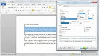 Microsoft Word 2010 character formatting - Tutorial 11