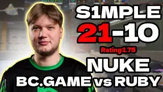 s1mple (21-10) | ESL Challenger League | BC.GAME vs RUBY (nuke) | Rating: 1.75