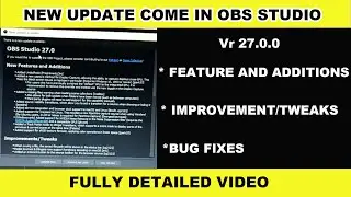 OBS STUDIO KO KAISE UPDATE KARE || OBS STUDIO 27.0.0 || SONKU TECH