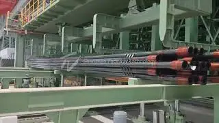 Precision stacking + tight bundling. Our steel pipe packaging process in 30 seconds.