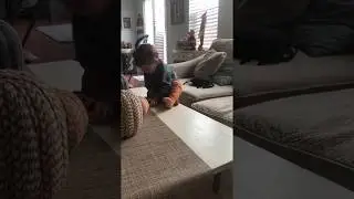 Funny baby fall “I fall”