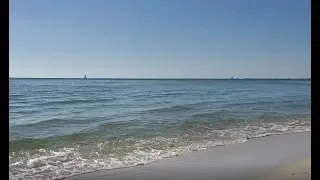 Beach Waves with Sailboat in Pensacola Florida 2D 1080p
