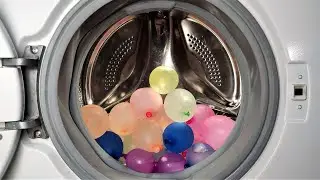Experiment - Mini Ice Balloons on Service Mode - in a Washing Machine
