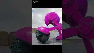 Robot Pacman VS Lyzard Monster