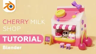 Blender Tutorial | 3D Modeling Cherry Dairy Store