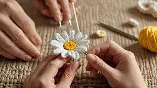 Crochet a Daisy flower in a minutes with this easy tutorial