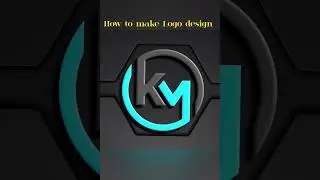 k m letter logo 