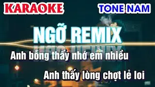 Karaoke Ngỡ Remix - Tone Nam | Karaoke Remix Nhạc Trẻ 2022