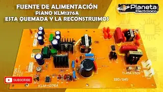 Piano power supply KLM1376A comes completely burned and we rebuild it