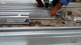 Membuat tiang gajebo dari baja ringan cilegon steel.