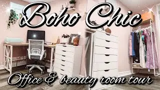 DIY OFFICE REVEAL & TOUR / BOHO OFFICE TOUR 2021 / BOHO CHIC ROOM TOUR / DANIELA DIARIES