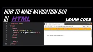 how to make navigation bar in html and css