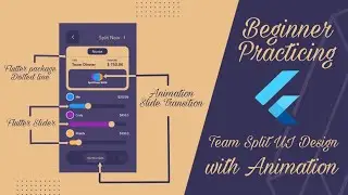Flutter UI Practicing | Flutter Animation Slide Transition | Team Dinner UI Design.