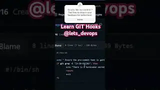 🚀 What is GIT Hooks ? Checkout our channel for a detailed video with examples ✨ #coding #tutorial