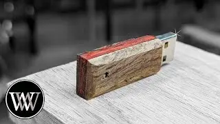 Thumb Drive In Wood