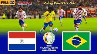 PES 2021 - PARAGUAY vs BRAZIL - Copa America 2021 - Gameplay PC