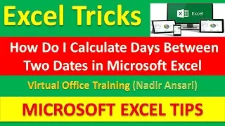 Excel Tips (How Do I Calculate Days Between Two Dates) Excel Date Function Training