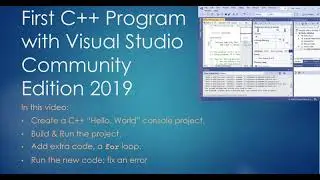 Visual Studio Community 2019 first C++ program